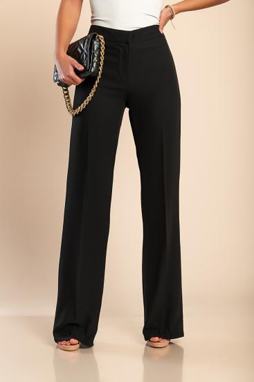 Elegantne duge hlače ravnog kroja, crne