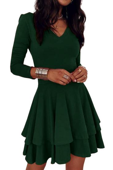 Elegantna mini haljina s volanima Kyliana, zelena