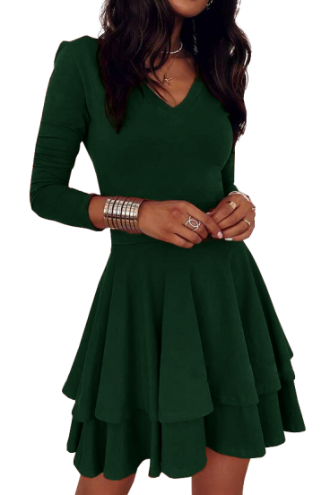 Elegantna mini haljina s volanima Kyliana, zelena
