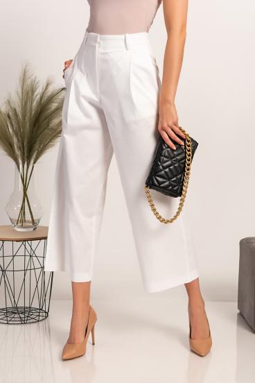 Elegantne široke  hlače Mancha, bijele