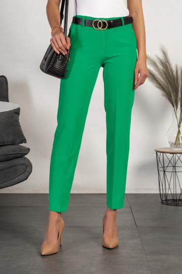 Elegantne duge hlače Tordina, zelene boje