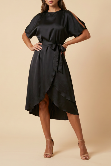 Elegantna midi haljina Thiena, crna