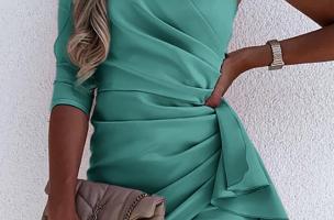 Elegantna mini haljina s volanima Ricaletta, mint