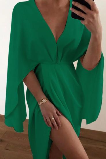 Elegantna mini haljina s prorezom Coccolia, zelena