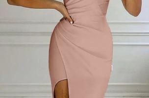 Elegantna mini haljina Gerata, roza