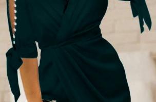 Elegantna mini haljina s detaljima perli Candys, zelena