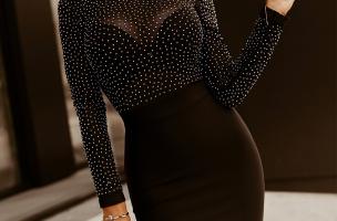 Elegantna mini haljina Jenelle, crna