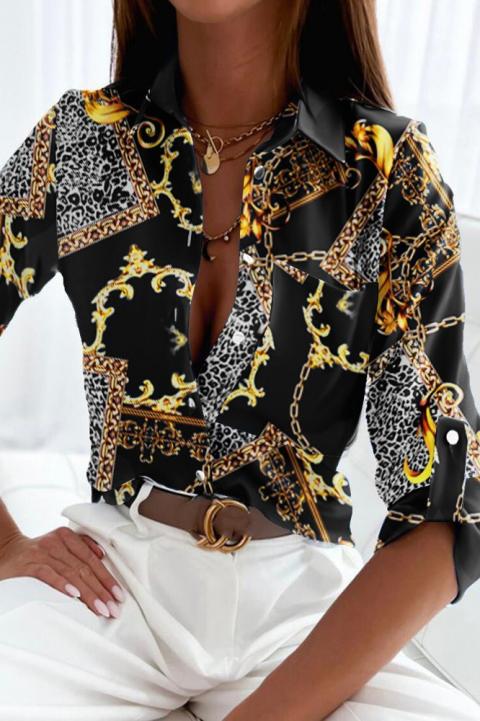 Elegantna bluza s uzorkom  Mirapox, crna