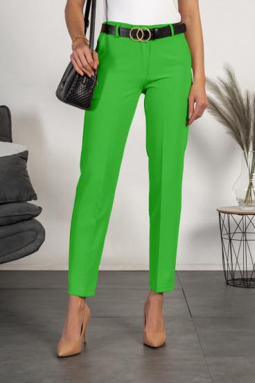 Elegantne duge hlače Tordina, svijetlo zelene