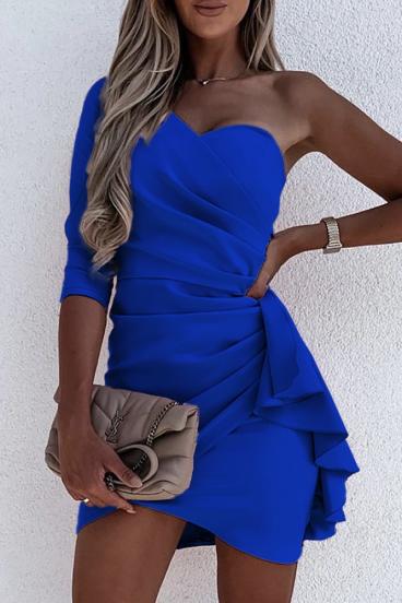 Elegantna mini haljina s volanima Ricaletta, plava