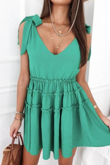 Mini haljina s volanima, zelena