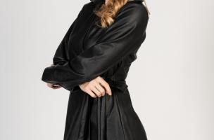 Elegantna mini haljina od umjetne kože Pellita, crna
