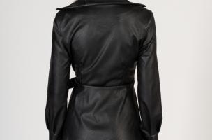 Elegantna mini haljina od umjetne kože Pellita, crna