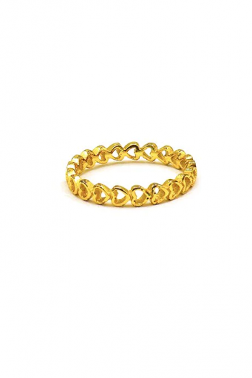 Prsten od mini srca, zlatne boje
