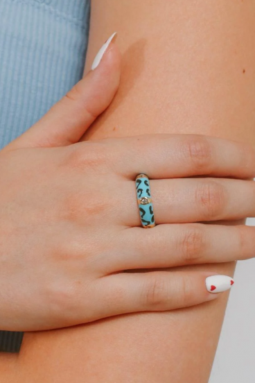 Prsten s uzorkom, plava