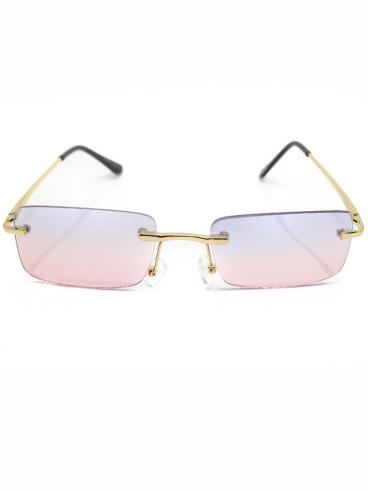 Pravokutne sunčane naočale bez okvira, ART2026, ružičaste