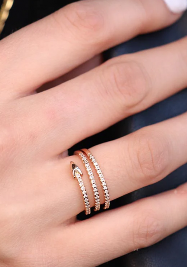 Elegantan prsten, ART598, ružičasto zlato