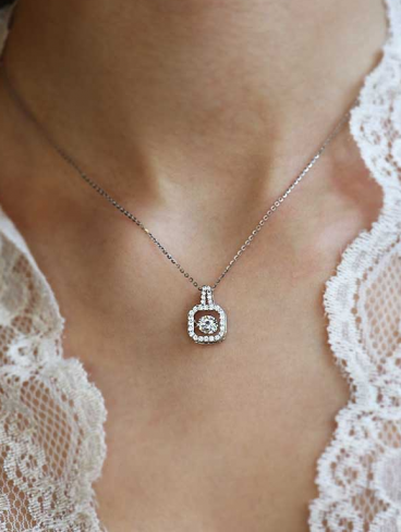 Elegantna ogrlica s privjeskom, ART506, srebro
