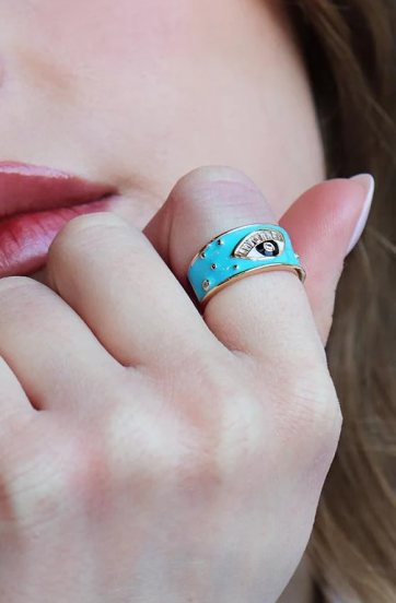 Elegantan prsten, ART533, plava