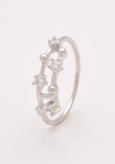 Srebrni prsten sa kamenčićima, ART495 - JARAC, srebrna boja