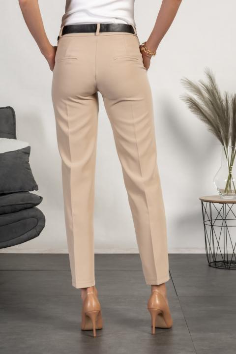 Elegantne duge hlače Tordina, krem