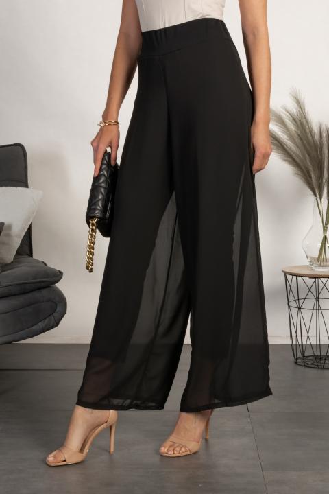 Elegantne duge hlače Veronna, crne