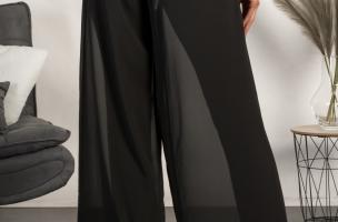 Elegantne duge hlače Veronna, crne