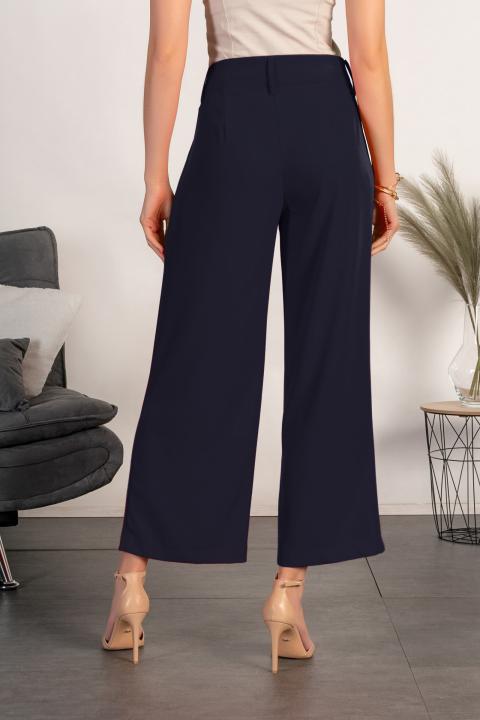 Elegantne široke hlačice Roqueta, tamnoplave