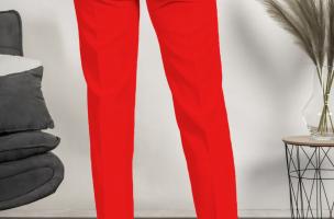 Elegantne duge hlače Tordina, crvene