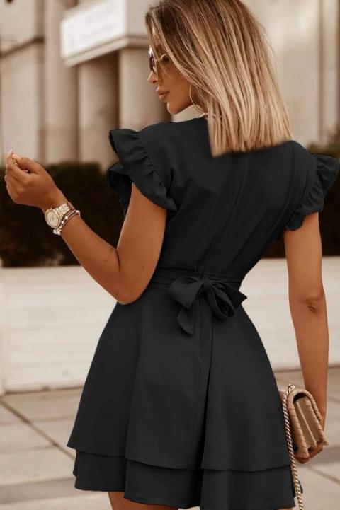 Elegantna mini haljina s volanima Favinna, crna