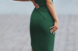 Elegantna mini haljina Marettima, zelena
