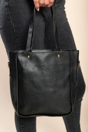 4-dijelni set torbica i novčanik, crni
