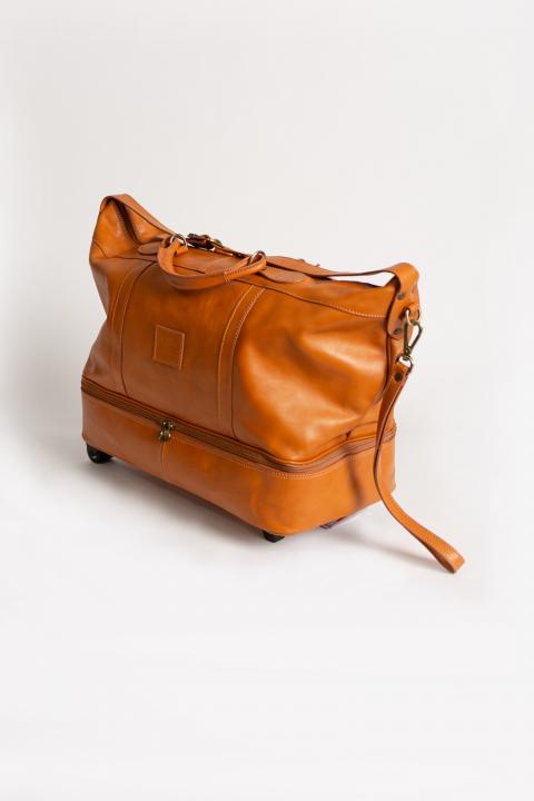 Moderna torba od prirodne kože Kehlani, svijetlo smeđa