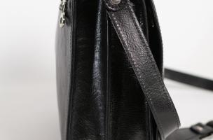 Moderna torba od prave kože Silba, crna