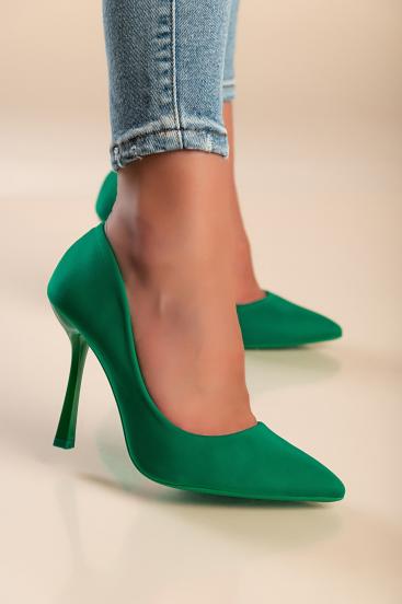 Cipele na visoku petu, zelene