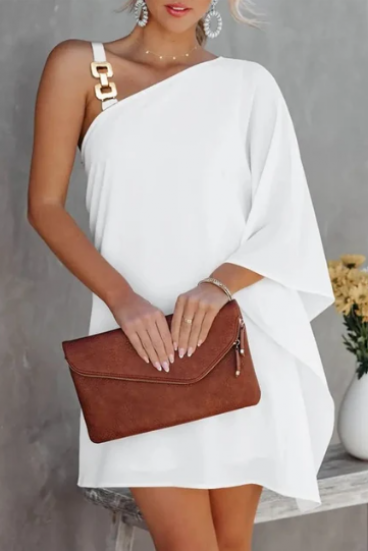 Elegantna mini haljina, bijela