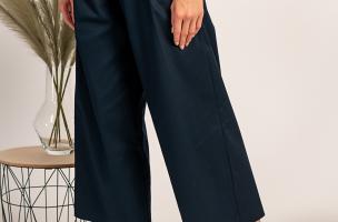 Elegantne široke hlače Mancha, tamnoplave