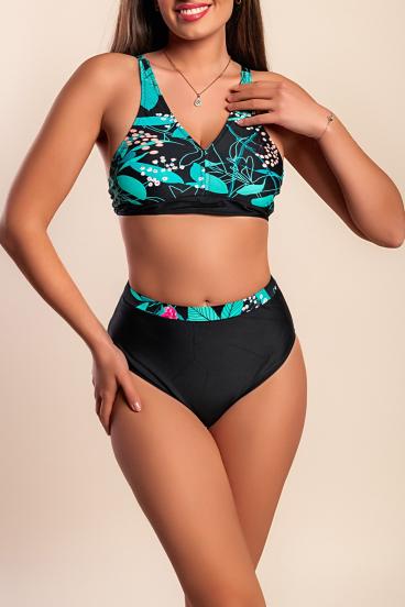 Dvodijelni kupaći kostim plus size, zelene boje