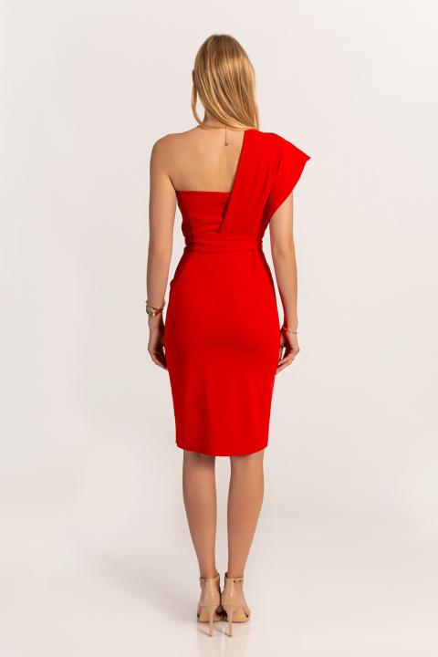 Elegantna midi haljina Triona, crvena