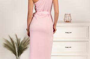 Elegantna midi haljina Lavisa, svijetlo ružičasta