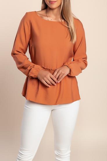 Plus size bluza dugih rukava, cigla