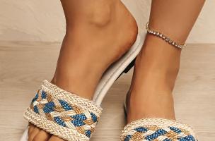 Sandale s pletenim remenom Appenina, krem