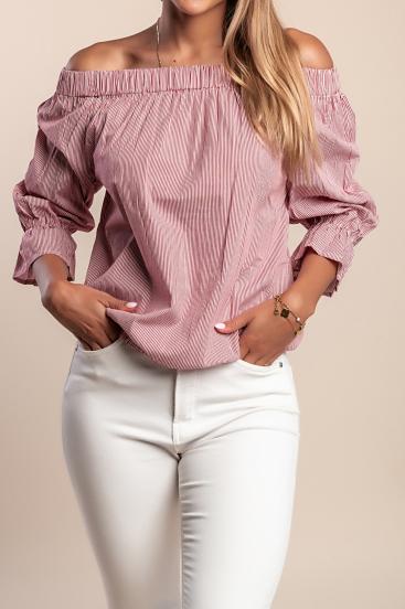 Bluza s prugastim printom, crvena