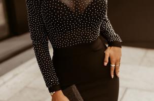 Elegantna mini haljina Jenelle, crna