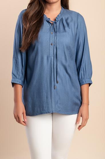 Bluza s gumbima, plava