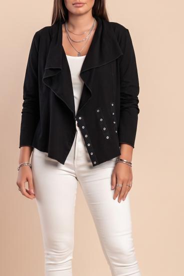 Cardigan s ukrasnim detaljima, crni