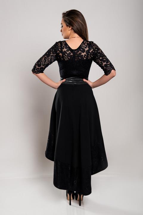 Elegantna haljina s čipkom Bianca, crna