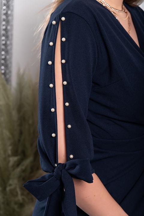 Elegantna mini haljina s detaljima perli Candys, tamnoplava