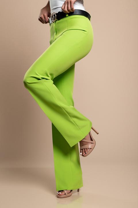 Elegantne duge hlače ravnog kroja, zelene