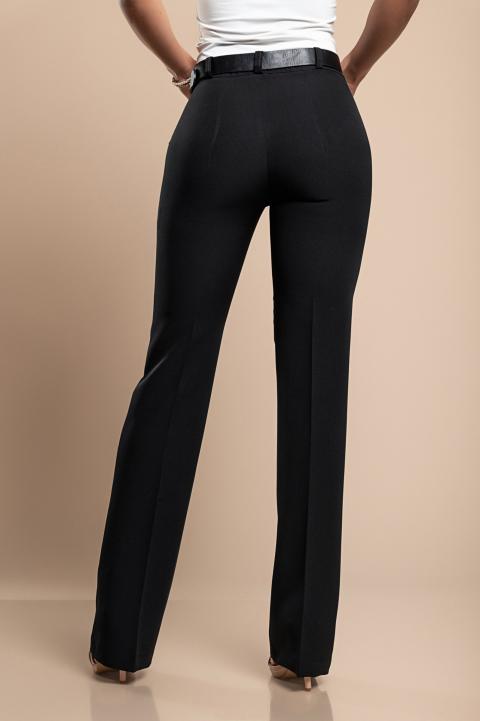 Elegantne duge hlače ravnog kroja, crne
